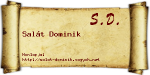 Salát Dominik névjegykártya